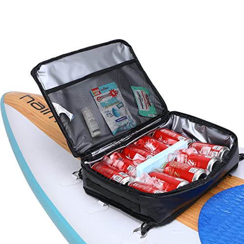 Haimont Paddle Board Zubehör Kühler SUP Deck Kühltasche für Stand-up Paddleboard, wasserdicht (schwarz, 10 Dosen) von Haimont