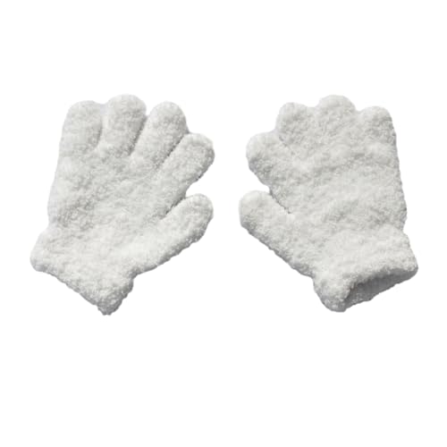 1 Paar Winter-Kinder-Fleece-Handschuhe für Kinder, winddicht, rutschfest, Vollfinger-Handschuhe mit elastischen Bündchen, Skifahren, Radfahren, Fäustlinge, Wind von Haipink