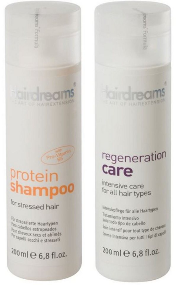 Hairdreams Haarpflege-Set Protein Shampoo + Regeneration Care, Set, 2-tlg., für Haare mit Echthhaarverlängerungen von Hairdreams