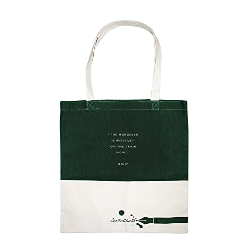 Half Moon Bay Agatha Christie – Taschen & Beutel – Agatha Christie Shopper Bag – A Murder On The Orient Express, grün, Minimal von Half Moon Bay