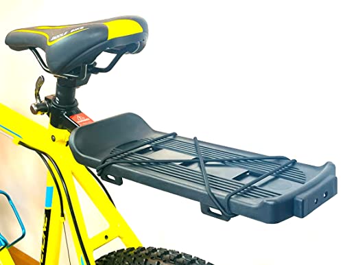 Fahrrad Gepäckträger für Sattelstütze Sattelmontage mit Gummizug und Kunststoffablage - MHCR06 - Hallenwerk von Hallenwerk