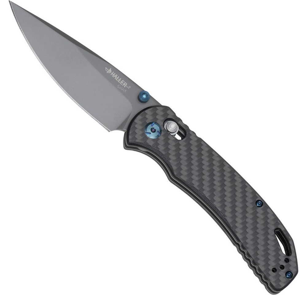 Haller Messer Taschenmesser Select Einhandmesser BYR Crossbar Clip Carbon von Haller Messer