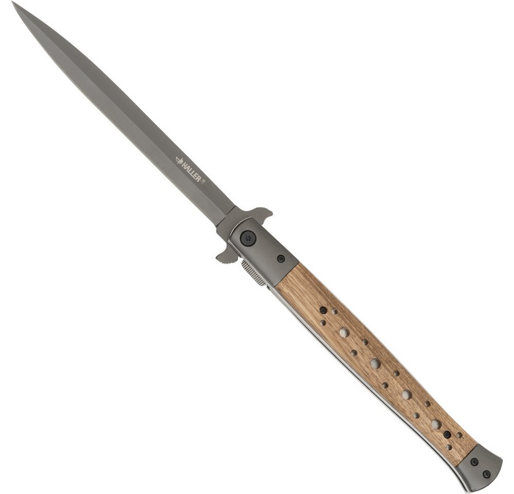 Haller Messer Taschenmesser XXL Stilettoart Einhandmesser Liner Lock Clip von Haller Messer