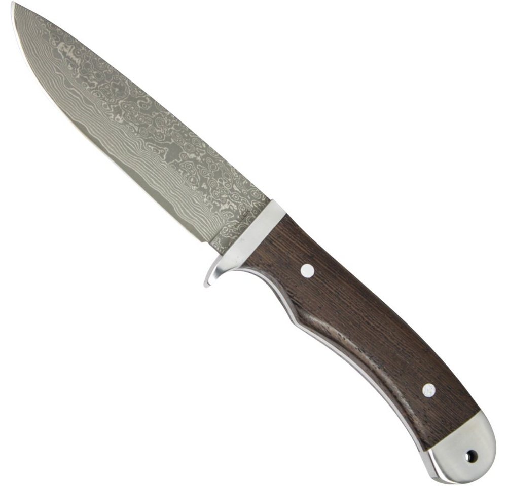Haller Messer Universalmesser Damast Jagdmesser Wenge mit Lederscheide, rostfrei von Haller Messer