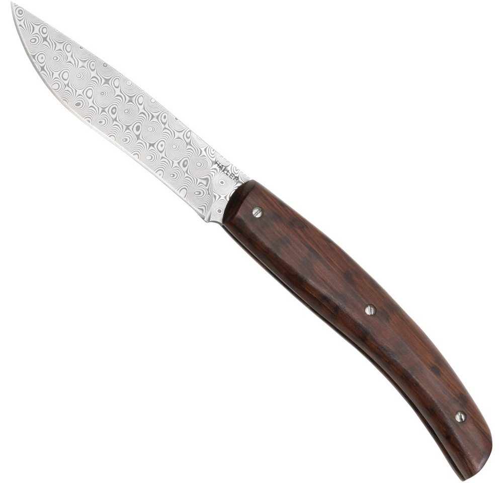 Haller Stahlwarenhaus Taschenmesser Haller Damast-Taschenmesser mit Schlangenholz Griff, (1 St), Taschenmesser, Damaststahl von Haller Stahlwarenhaus