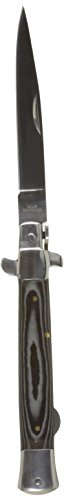 Haller Unisex – Erwachsene Taschenmesser Stiletto Micarta, schwarz, one Size von Budoten