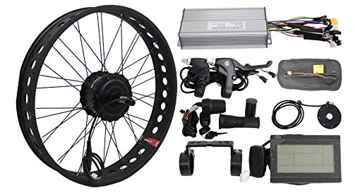 Hallomotor BAFANG 36V 250W Freehub Fat Tire Cassette Rear Wheel 190mm Ebike Conversion 20" 24" 26" Kits with KT Display and Controller for fatbike (24 Zoll) von HalloMotor