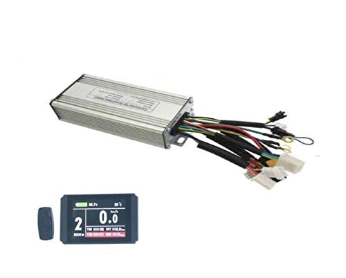 HalloMotor 35A 36V 48V 1000W 1200W Brushless Ebike Controller DC Sine Wave Silver 35A Regenerative Reverse Function + KT LCD8H Color Matrix Display Meter Control Panel von HalloMotor