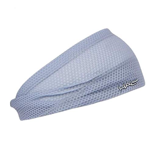 Halo Headband Air-Series-Bandit – Grau – 10,2 cm breites Pullover-Schweißband für Damen und Herren – hält Haare an Ort und Stelle und Schweiß von Ihrem Gesicht ab. von Halo Headband