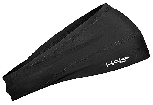 Halo Headband Bandit - Breites Schweißband für Damen und Herren, Schwarz von Halo Headband