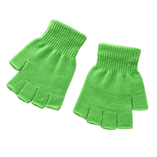 Haloppe Schneehandschuhe, fusselfreier Handschutz, einfarbig, gemütliche, warme Kinderhandschuhe zum Reiten Grün von Haloppe