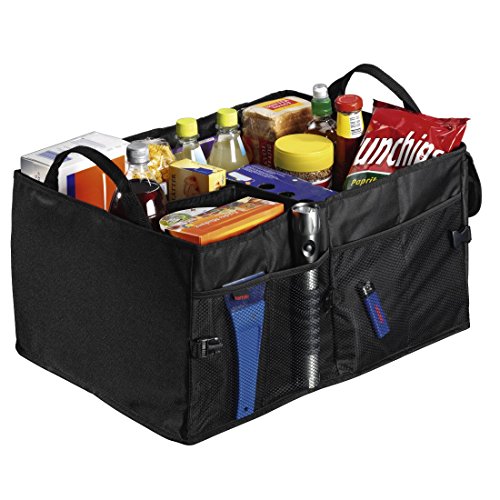 Hama Kofferraumtasche groß (Faltbare Autotasche, Kofferraum-Organizer mit Klettbefestigung inkl. Klettband) schwarz von Hama