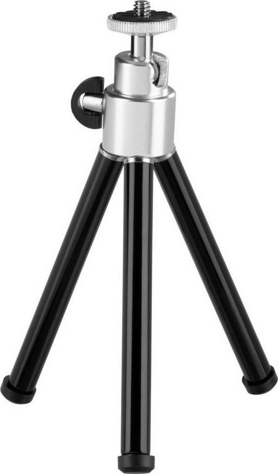 Hama Mini Stativ für Foto- und Videokameras, Mikrofone und Minilautsprecher Ministativ (mit 3-D-Kugelkopf, ausziehbares Beinsegment, Höhe von 14 bis 21 cm) von Hama
