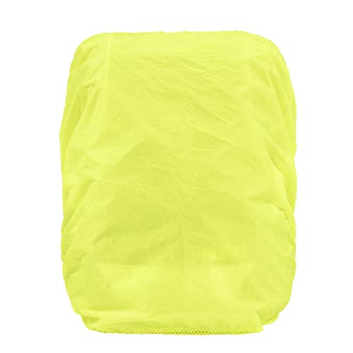 Step by Step Regenschutz- und Sicherheitshülle für Schulranzen und Rucksäcke (Regenhüllle in auffälliger Signalfarbe, mit Gummizug, mit Aufbewahrungstasche) gelb von Hama