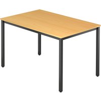 Hammerbacher Konferenztisch D-Serie (Tischplatte: 120 x 80|Tischbein: Rechteckig SW|Dekor: Buche) von Hammerbacher