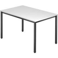 Hammerbacher Konferenztisch D-Serie (Tischplatte: 120 x 80|Tischbein: Rechteckig SW|Dekor: Weiß) von Hammerbacher