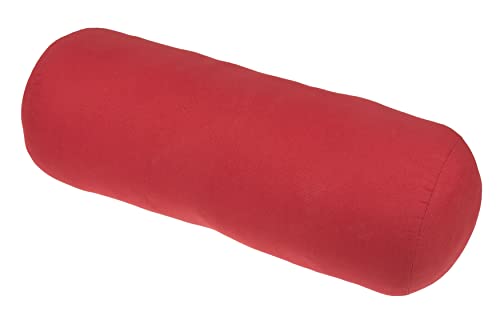 Handelsturm Kissen Rolle 70 x 25cm, Feste Yogarolle mit Füllung aus Kapok, Bolster für Pilates und Yoga, Baumwolle (rot) von Handelsturm