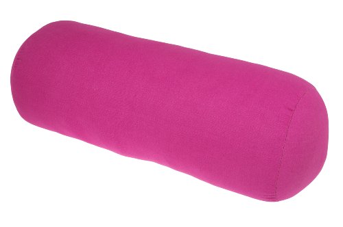 Handelsturm Kissen Rolle 70 x 25cm, Feste Yogarolle mit Füllung aus Kapok, Bolster für Pilates und Yoga, Bezug wählbar, pink von Handelsturm