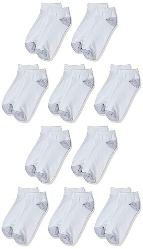 10 Pack Cushioned Women's Athletic Socks - Low-Cut (Size 5-9/White) von Hanes