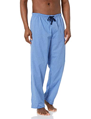 Hanes Gewebte Pyjamahose für Herren, Medium Blue Solid, Large von Hanes