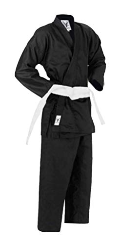 Hanni-Fashion Karateanzug Karate Anzug Schwarz mit Weißen Gürtel 110-200 - BLC (130) von Hanni-Fashion