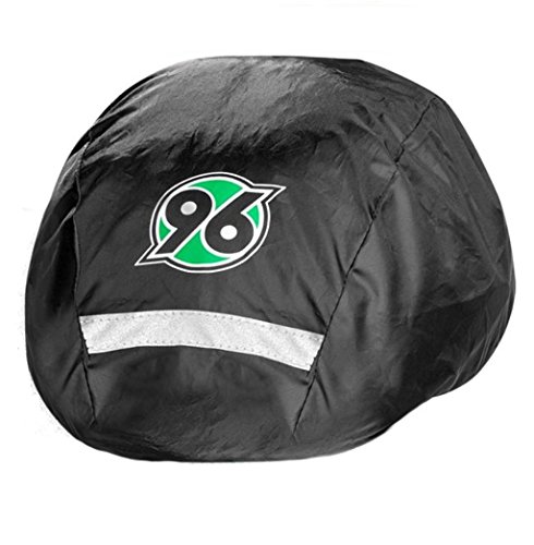 Hannover 96 Helmbezug - Logo - schwarz Helm Regenüberzug wasserabweisend H96 - Plus Lesezeichen I Love Hannover von Hannover H96
