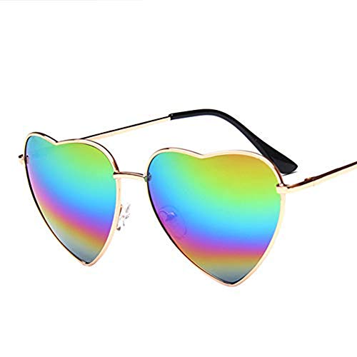 Haodou Herzförmige Sonnenbrille Doppel Pfirsich Herz Metall Sonnenbrille Damen Shopping Gläser Männer und Frauen Sonnenbrille von Haodou