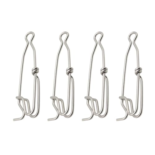 4PCS Longline Fishing Snaping Clip Schnell Sperren Köderanschluss Edelstahl Haken Snaping Pin Accessoire Einfach Zu Verwenden Longline Snap Clip von Haodream