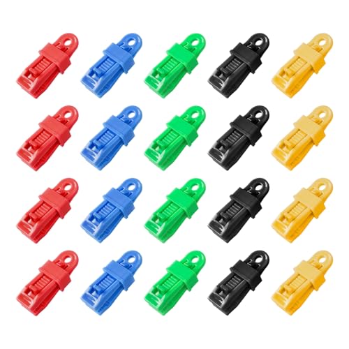 Haodream Packung Mit 20 Großen Zeltklemmen Starke Grip Windschutzverschluss PP Textur Perfekt Für Campingzelte Und Seilclip Freien von Haodream