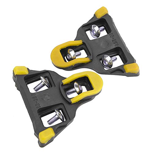 Haofy Cycling Cleats SPD, 2Pcs Cycling Self Locking System Pedal Cleats Mountain Road Bike Accessory, Bike Pedal Cleats Bike (Gelb) von Haofy