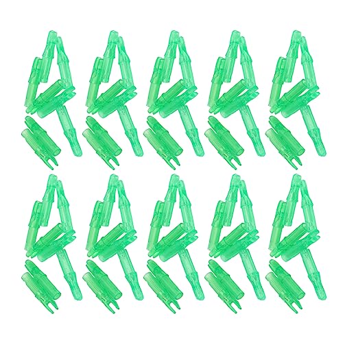 Haofy Ersatz-Pfeilkappen, Einfach zu Installierender Bogen in der Kunststoffkappe, 100 Stück Pfeilzubehör, Langlebig für ID 6,2 Mm Fiberglasschäfte (Grün) von Haofy