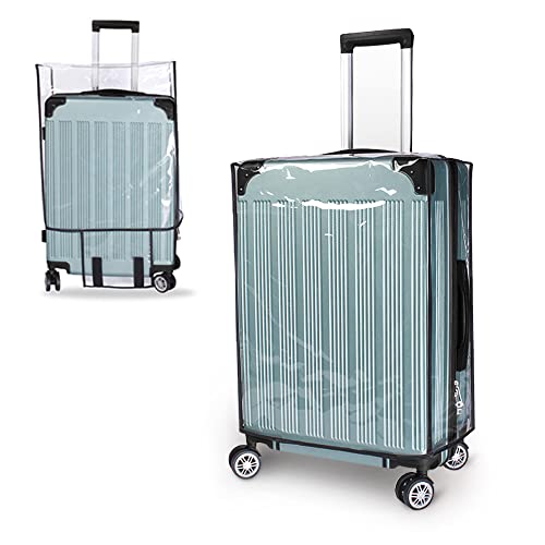 Haohai 24 Zoll Gepäck Cover PVC, Koffer Abdeckungen, Transparent Reisekoffer Schutzhülle, Wasserdicht und Wiederverwendbar Luggage Cover von Haohai