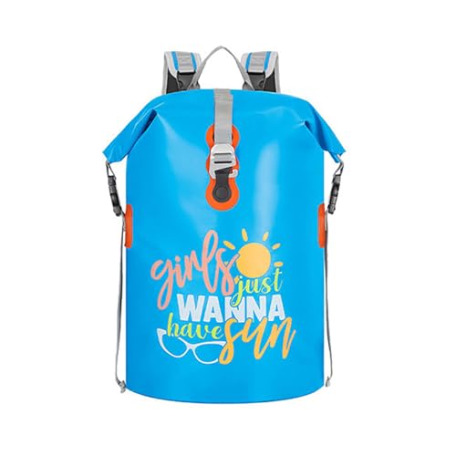 Hapihom Dry Bag, 30L Outdoor-Schwimmtasche, Waterproof trockener Beutel, wasserdichte Trekkingtasche, wasserdichte Tasche mit Verstellbarer Schultergurt C Blau-Sonnenbrille Sonne von Hapihom