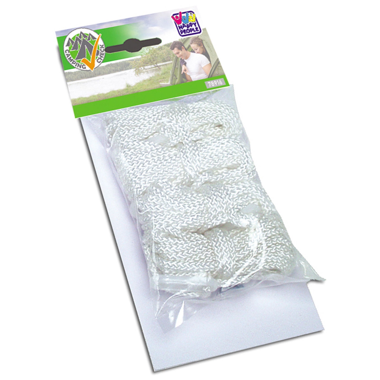 4 x 4 m Abspannleine mit Dreiloch-Spanner - Zelt Leine Camping Schnur Seil Ø 4mm von Happy People
