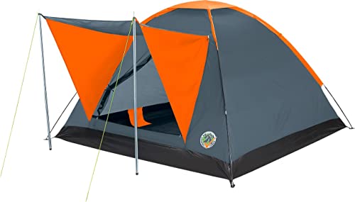 Happy People Unisex – Erwachsene Domezelt Premium Zelt, orange/grau, 200x180x120cm von Happy People