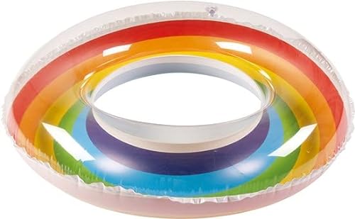 Happy People Unisex – Erwachsene Rainbow Schwimmring, Regenbogen, One Size von Happy People
