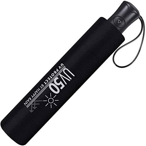 Happy Rain Taschenschirm mit Automatik UV50 UV Protect - Black von Happy Rain