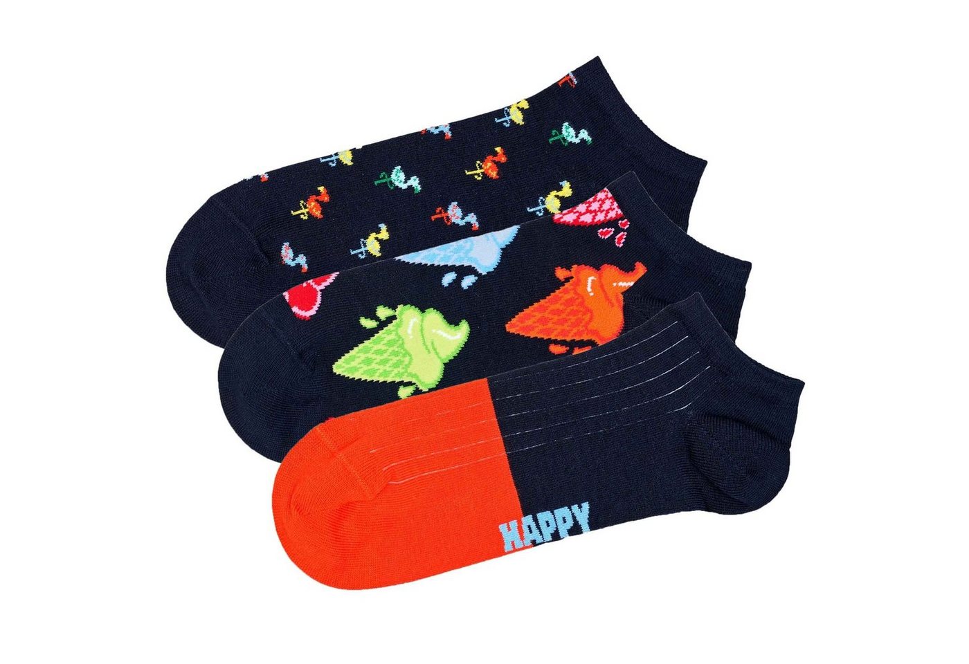 Happy Socks Sneakersocken Unisex Sneaker-Socken, 3er Pack - Low Socks von Happy Socks