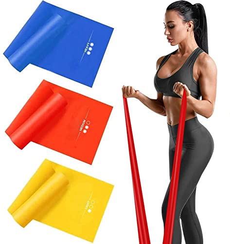 Haquno 3 Pack Exercise Resistance Bands Set with 3 Resistance Levels-1.5M Exercise Bands Resistance for Women and Man,Ideal for Strength Training, Yoga, Pilates von Haquno