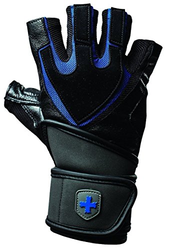 Harbinger Herren Training Grip Glove Fitnesshandschuhe, schwarz/Blau, L von Harbinger