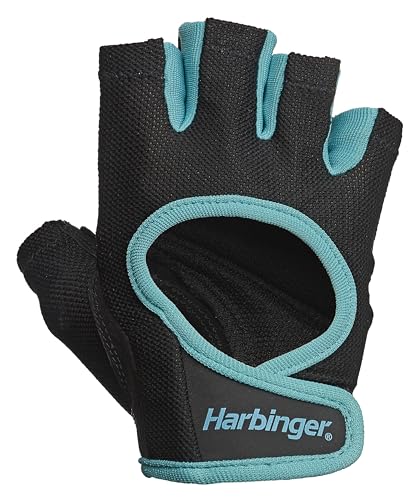 Harbinger Power Fitness Handschuh Damen, Gewichtheber Handschuhe, Waschmaschinengeeignet, Blau, S von Harbinger