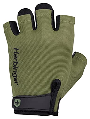 Harbinger Power Gloves 2.0 für Gewichtheben, Training, Fitness und Fitnessstudio, Unisex, Grün, Größe M von Harbinger
