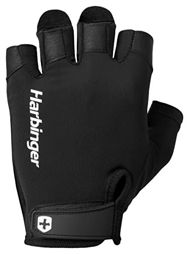 Harbinger Pro Gloves 2.0 für Gewichtheben, Training, Fitness und Fitnessstudio, Unisex, Schwarz, Größe M von Harbinger