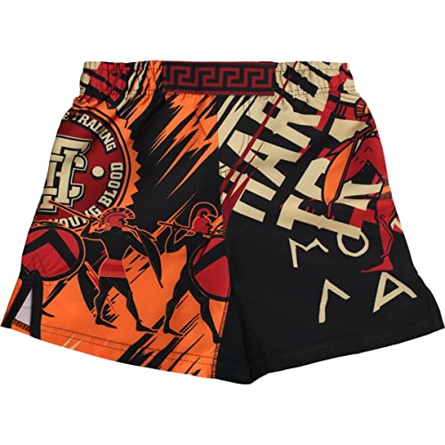 Hardcore Training Sparta Black Kids Boxing Shorts Kurze Hose Kinder Boxen Fitness Kampfsport Muay Thai von Hardcore Training