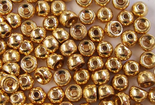 20 x Wolfram Perlen - 4,6mm - 3/16" (0,61g) - GOLD - für Fliegenbinden von Hareline