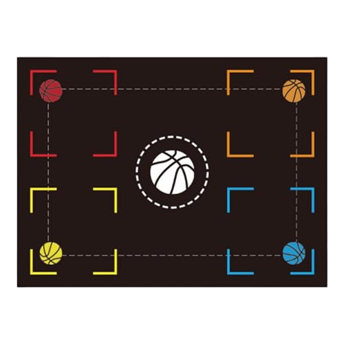 Harilla Basketball-Trainingsmatte aus Gummi, Basketball-Schritt-Trainingsmatte für den Innenbereich, geräuschlos, rutschfest, Basketball-Fußarbeitsmatte für, Stil A 94cmx67cm von Harilla