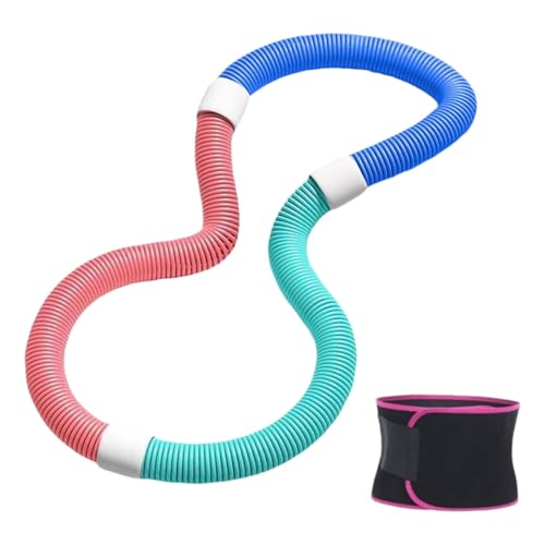 Harilla Gewichteter Fitness-Hoop-Reifen, Hoop, mit Taillen-Schweißgürtel, Sport-Indoor-Outdoor-PVC-Bauch-Fitnesskreis für Fitnessstudio zu Hause, 1.5 Kg von Harilla