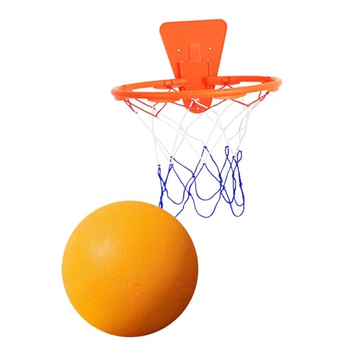 Harilla Leiser Basketball mit Reifen, Spielzeug, Ball, kein Lärm, kein, leicht zu greifen, sensorischer Ball, Springender Ball, Indoor-Trainingsball, orange Größe 3 von Harilla