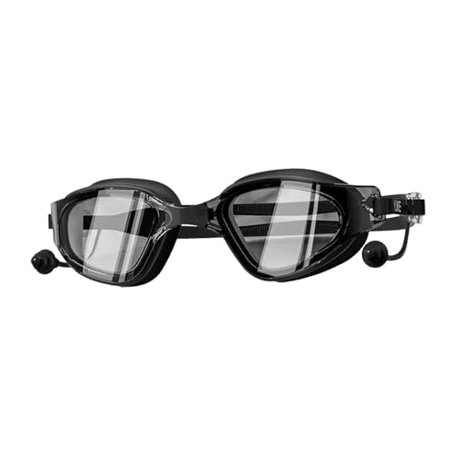 Harilla Schwimmbrille mit Ohrstöpsel Schwimmbrille Antibeschlag Schwimmbrille Wasserdichte Schwimmbrille Brille zum Schnorcheln im Freien, Schwarz von Harilla