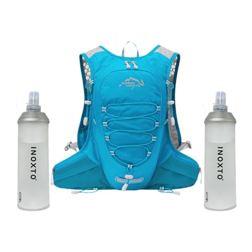Harilla Trinkrucksack, Fahrradrucksack mit 450 ml Wasserblase, Wasserbeutel, ultraleichter Tagesrucksack, Trinkweste zum Reiten, Klettern , Blau von Harilla